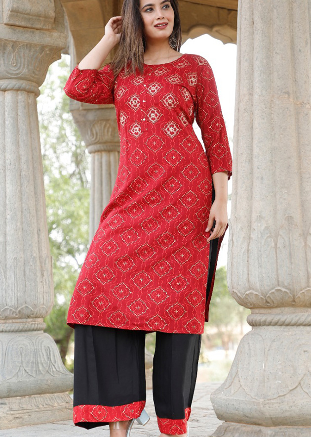 Update more than 88 black red kurti designs latest  thtantai2