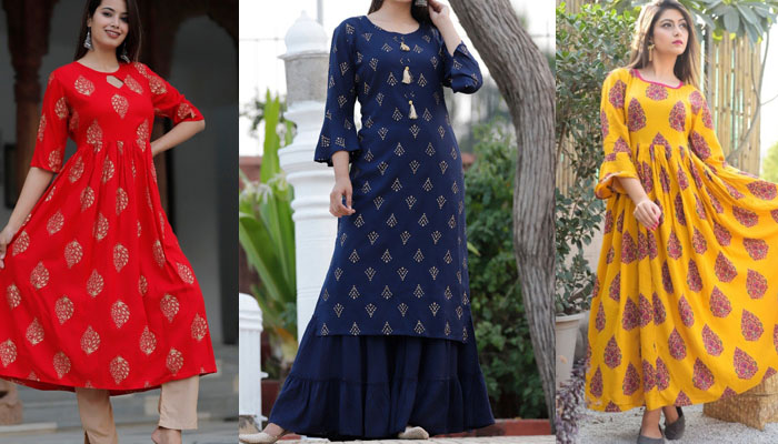Top 55 Latest Types of Floral Printed Kurtas for Women 2022