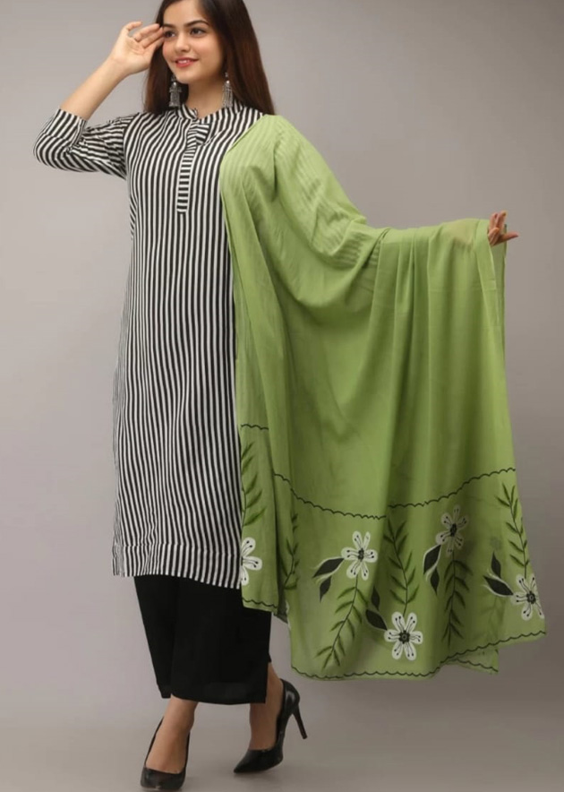 Buy Jaipur Kurti Black Embroidered Kurta Pant Set With Dupatta for Women  Online  Tata CLiQ